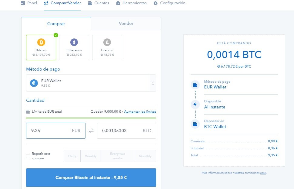 Comprar BitCoin 1